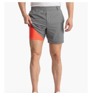 Birddogs April Big Cannons Khaki Shorts w/Liner size XL in Castle Rock Grey